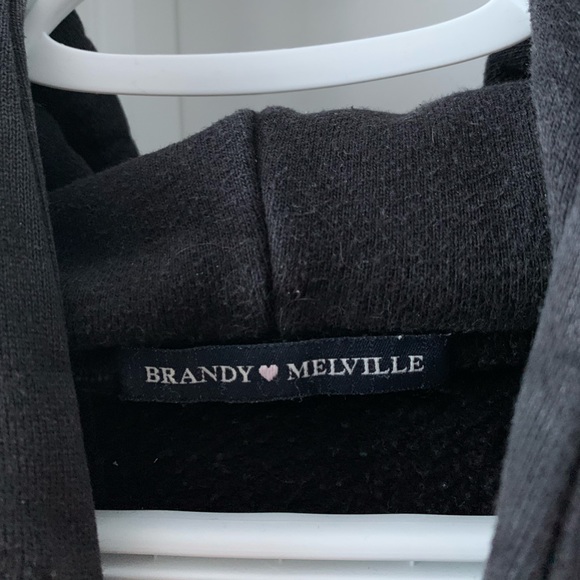 brandy melville black graphic christy hoodie🖤 - Picture 3 of 4